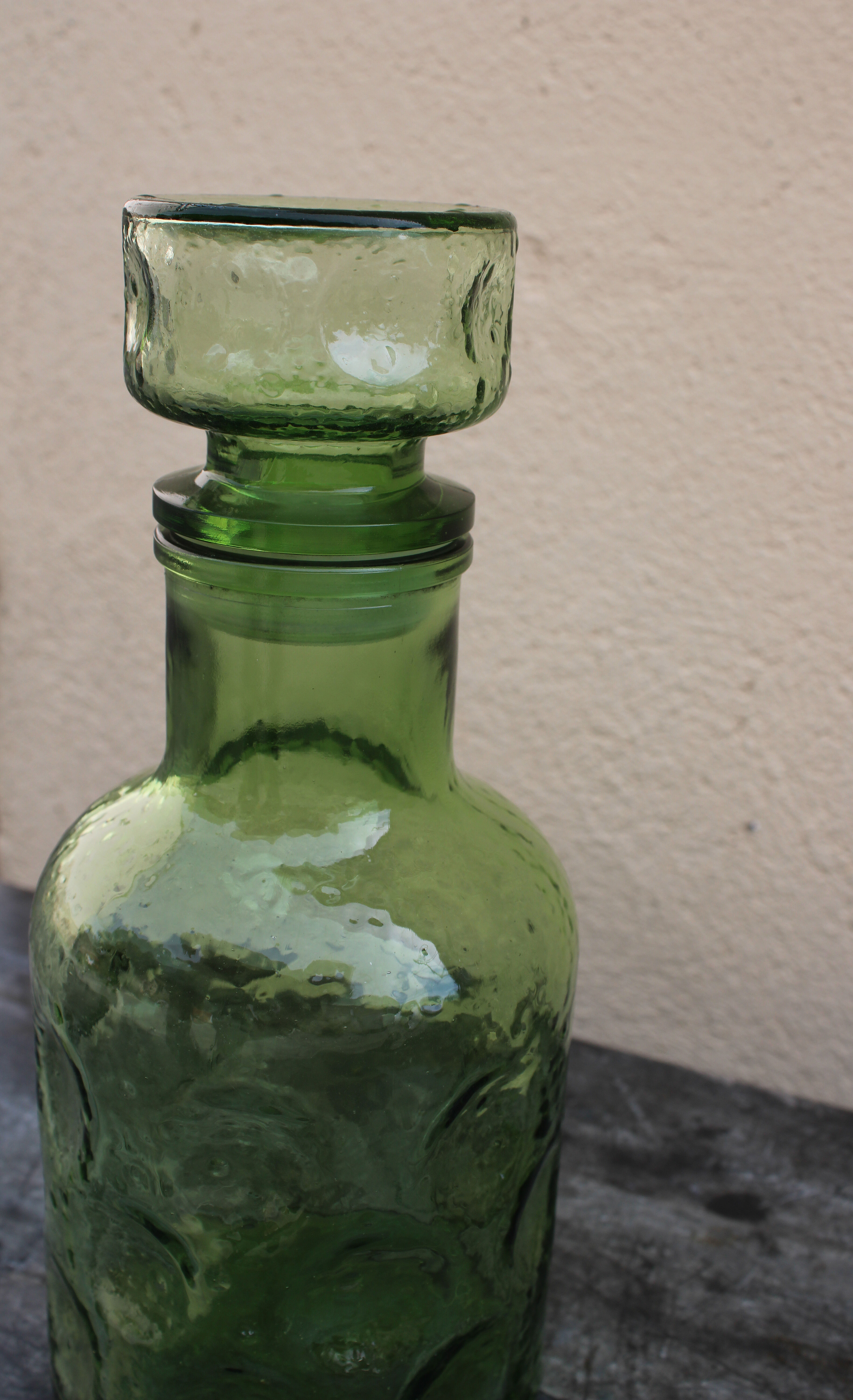 70's green carafe