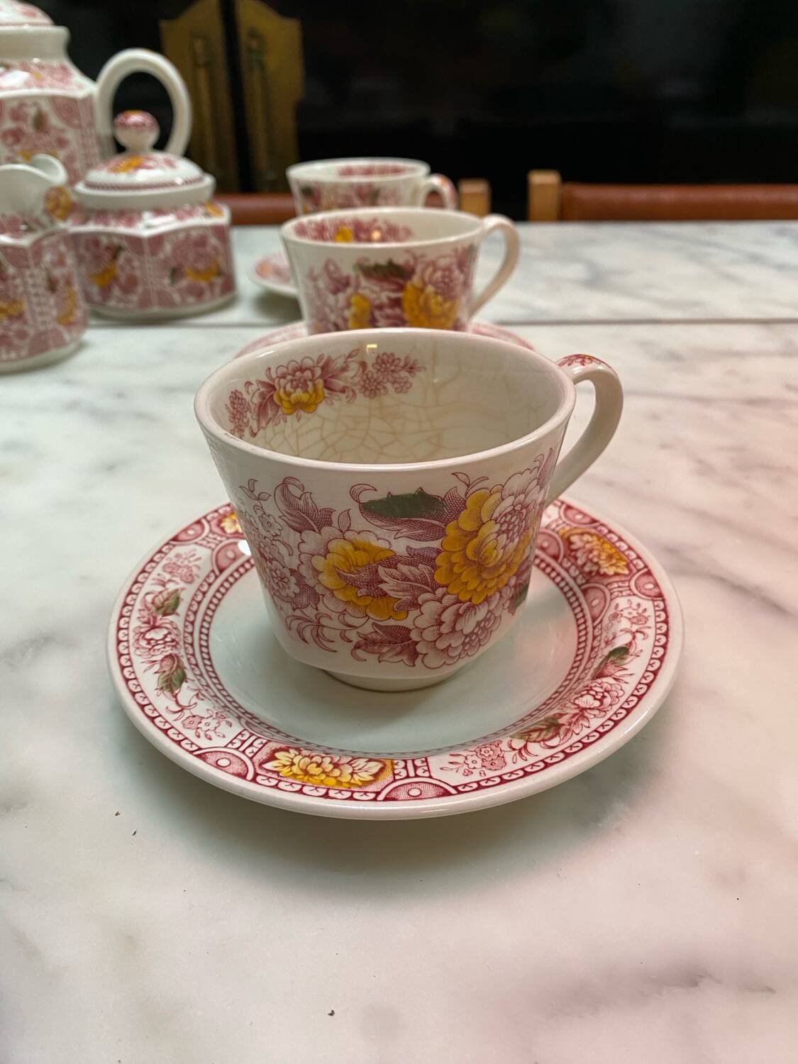 Canterbury English porcelain tea and coffee service