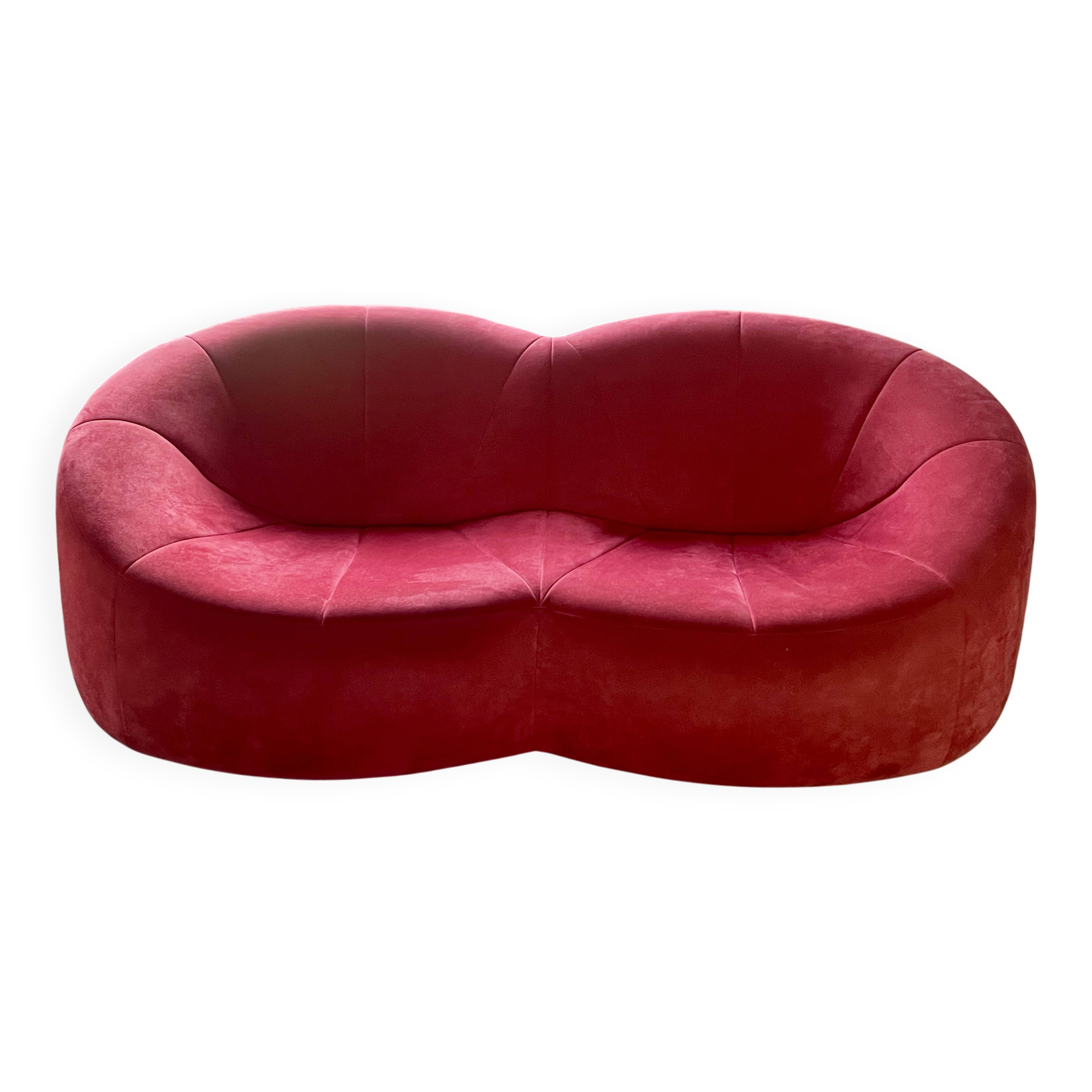 Canapé pumpkin 2 seats – pierre paulin for ligne roset – red alcantara