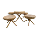 Summer Lounge 4 stools and coffee table Wicker of the 1960s