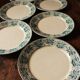 Lot 8 flat plates Badonviller Cherries blue