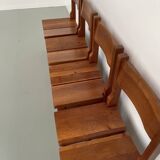 Set of table and 4 chairs, 60s mountain furniture