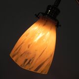 Lampe de bureau française avec abat-jour en verre, réglable, années 1930