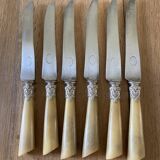 6 horn handle knives