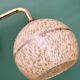 Vintage glass globe wall light in yellow and silver from Clichy.