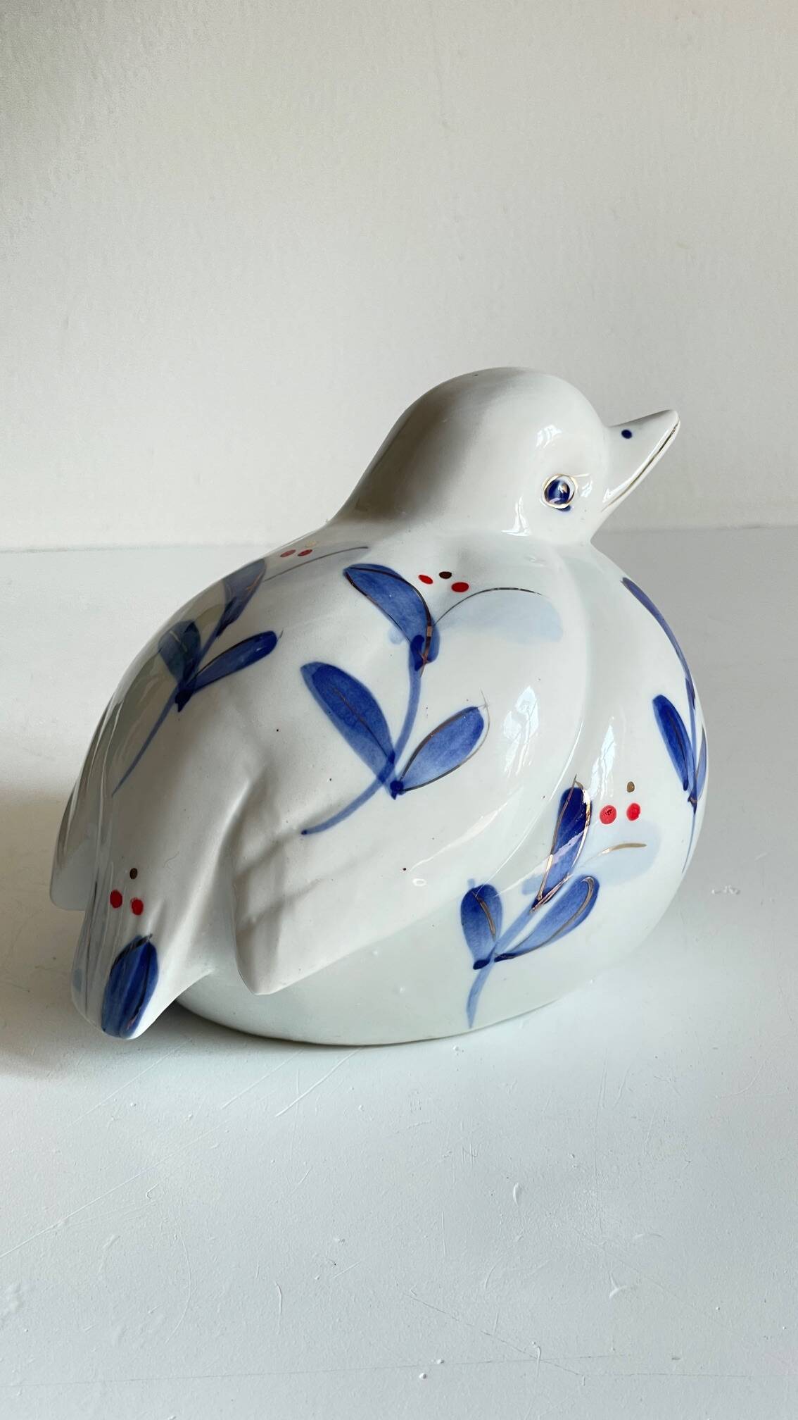 Oiseau vintage en porcelaine chinoise