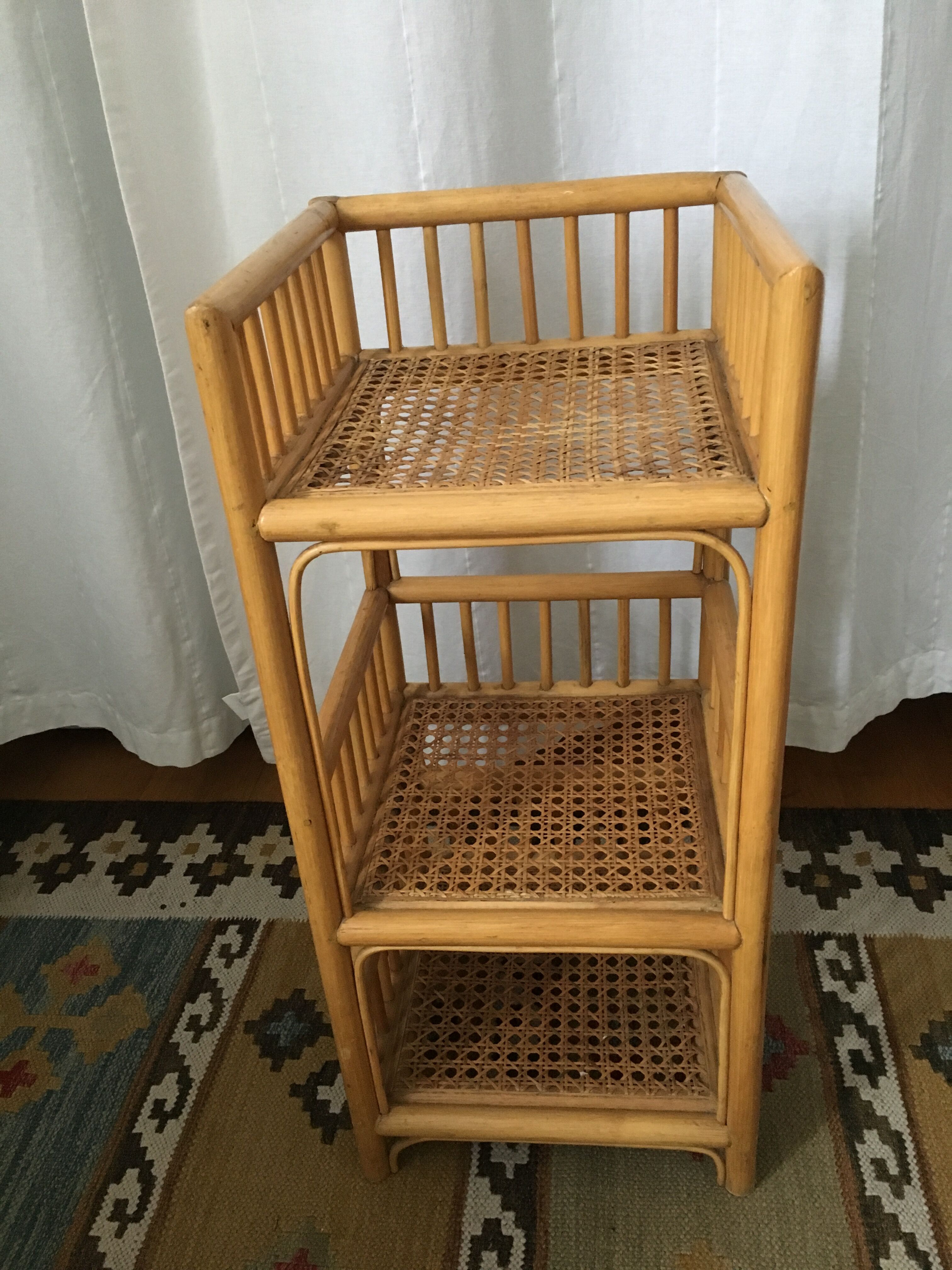 Rattan 3 shelf trays cannes