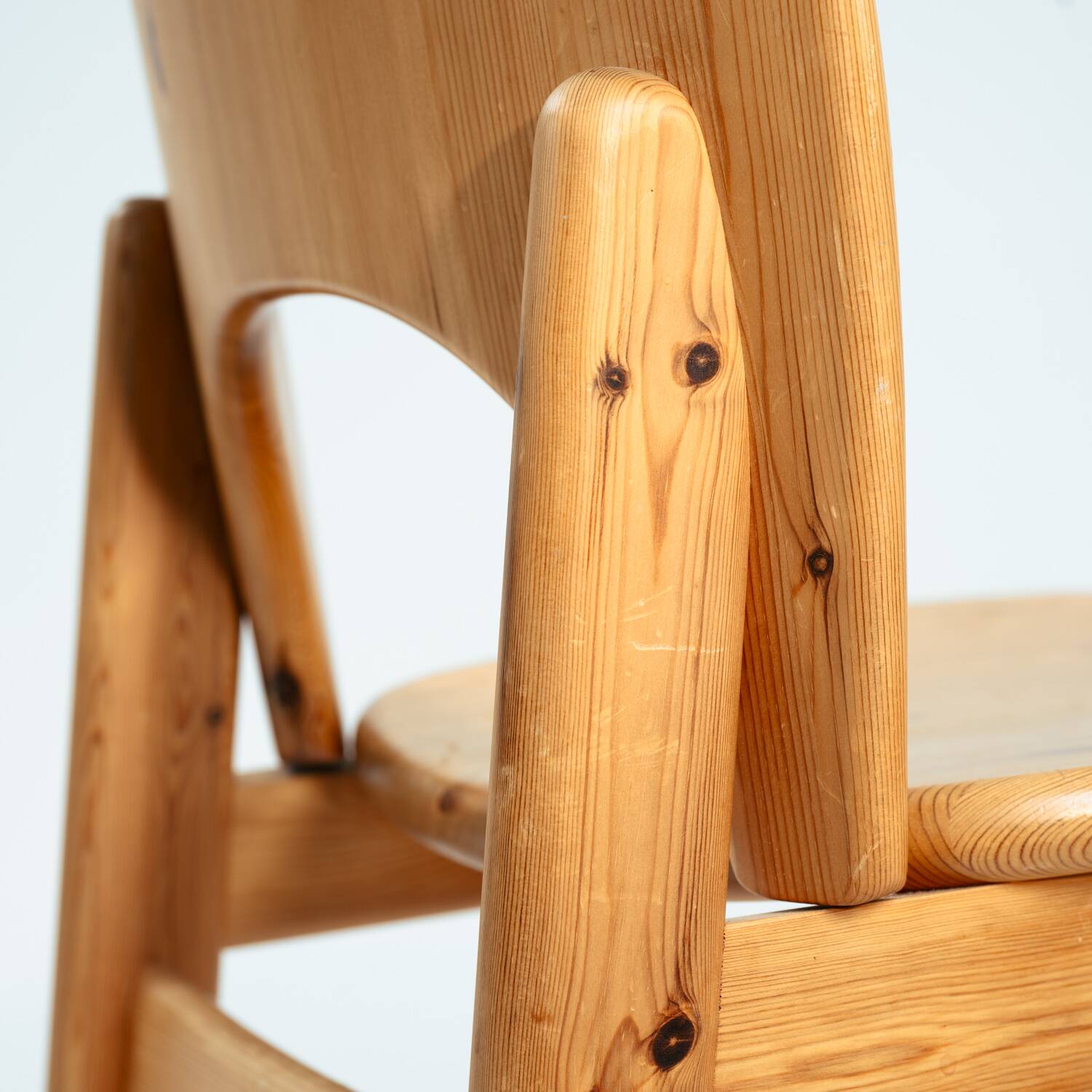 Glostrup Danish pine tulip dining chairs, Niels Koefoed, Denmark 1970s