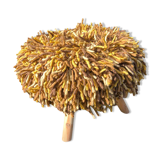 Spaghetti wool pouf