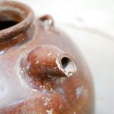 Jarre à huile chinoise ancienne en terre cuite vernissée, XVIII ème siècle