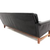 Scandinavian 3-seater leather sofa, Sweden, 1960s