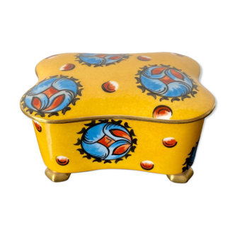 Art deco jewelry box in Limoges porcelain