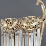 Lampe en Bronze et Pendeloques par H. Guimard, France, Art Nouveau, c. 1910