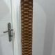 Italian Rattan Floor Lamp — Tulip Shade, 1970s