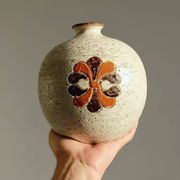 Bitossi by Aldo Londi Chamotte Ball Vase, Italy, 1960s