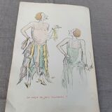Lithograph Who wants my pretty handkerchiefs? SEM, circa 1924 Georges Goursat dit Sem, collector