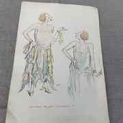Lithograph Who wants my pretty handkerchiefs? SEM, circa 1924 Georges Goursat dit Sem, collector