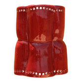 Sculptural wall light in burgundy ceramic