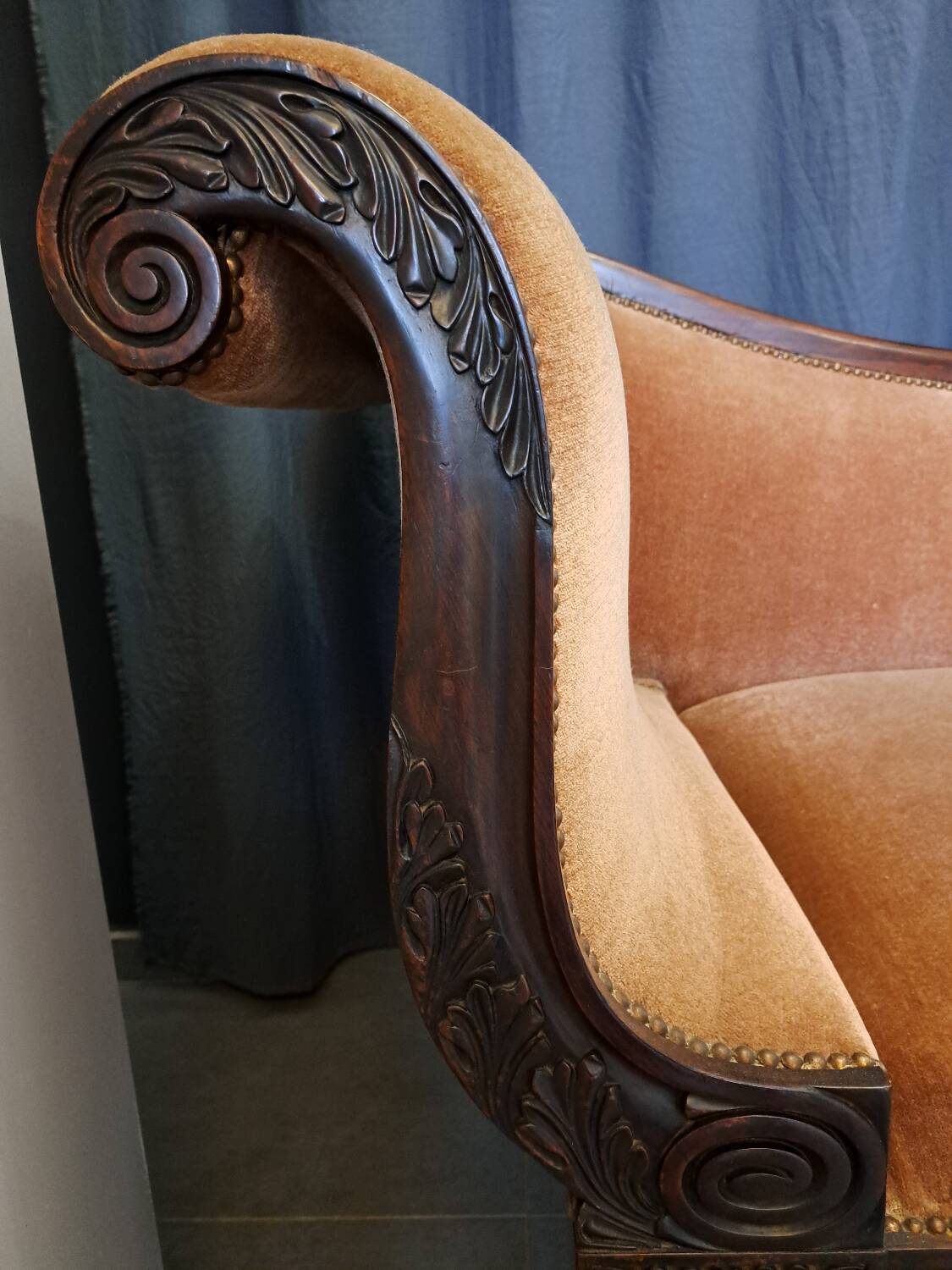 Napoleon III daybed in rosewood