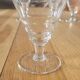4 verres à pied Art Déco en verre gravé