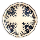 Decorative earthenware plate from Salins France decor Quevilly 25.5 cm