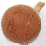 Enamelled ceramic pitcher, ass signature to be identified