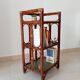 Vintage stand shelf in bamboo and rattan