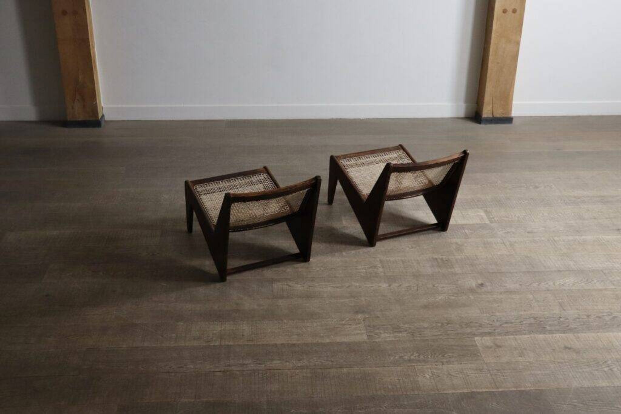 Pierre Jeanneret Kangaroo Chairs PJ-SI-59, India, 1955