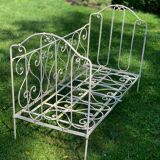Child bench in ideal wrought iron garden