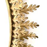 Vitnage golden sunburst oval wall mirror, Italy 1960s