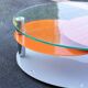 Antoine Motard designer swivel tempered glass coffee table