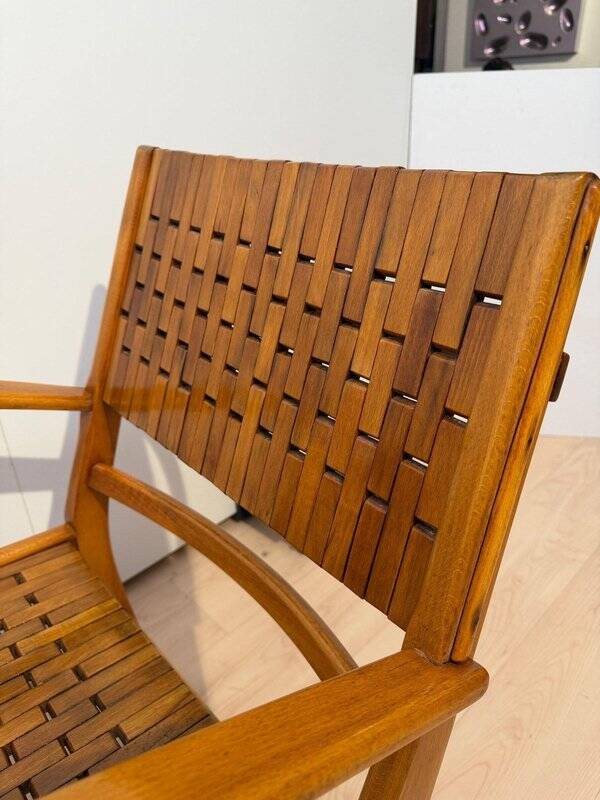 Gelenka Armchairs in Solid Beech Wood, Germany, 1950, Set of 2