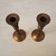 2 Antique Brass or Bronze Candlesticks