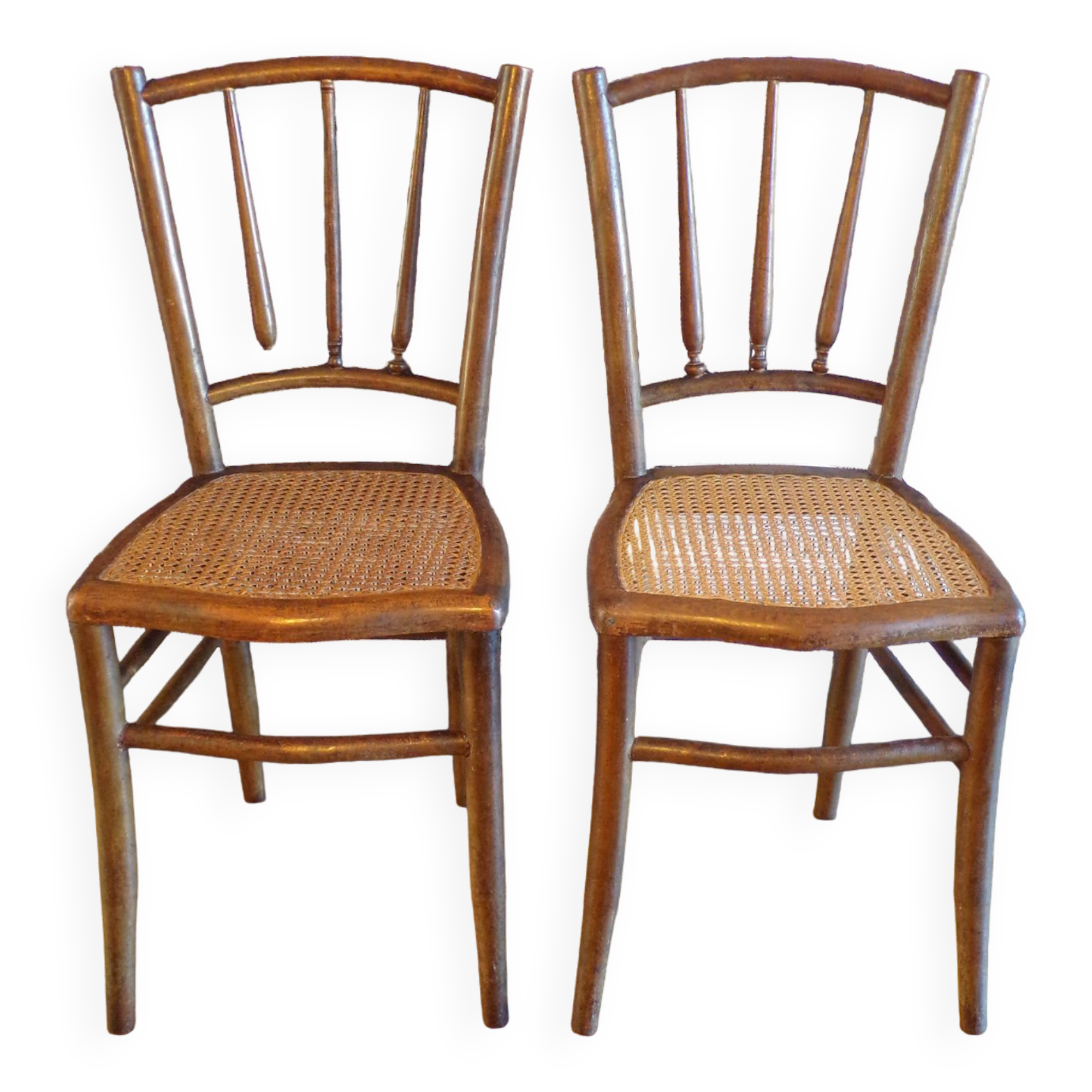 Pair of 1900 cane chairs