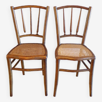 Pair of 1900 cane chairs