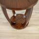 Round mahogany side table in Art Deco style from the late 20th century, 1950s.