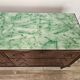 Vintage six-drawer oak chest of drawers with glass top, 1960