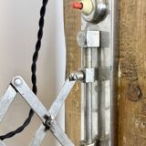 Red Industrial Midcentury Scissor Wall Lamp, 1950s