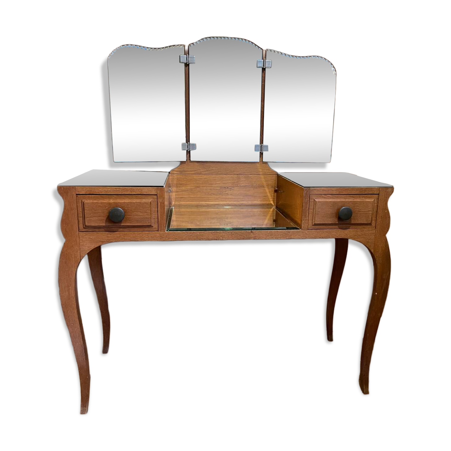 Mid-century hairdresser - triptych mirror