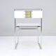 Set of Four Modern Italian White Leather Libellula Chairs by Giovanni Carini 70s