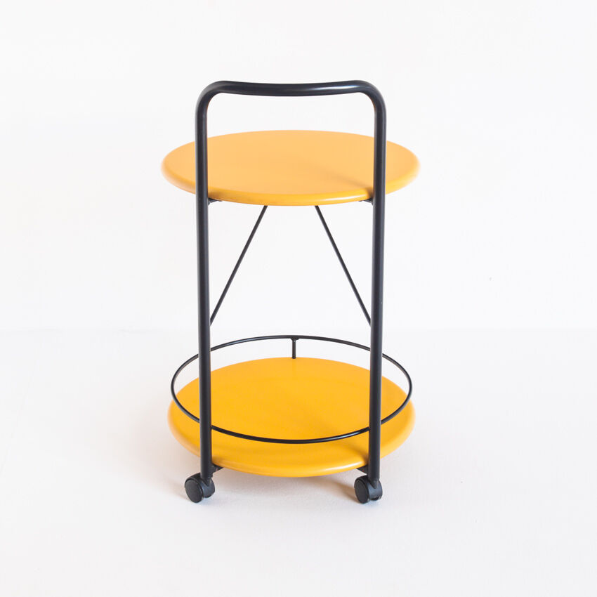 Serving table lacquered iron, france, 80s