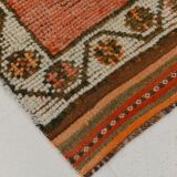 3x11 Wool Vintage Runner Rug, Turkish Runner, 90x340Cm