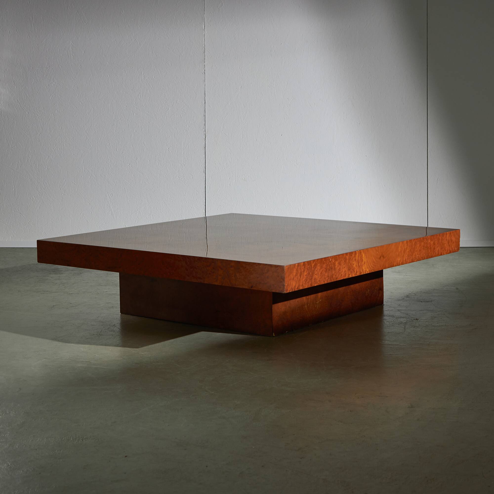 Low Square Coffee Table with Hexagon Patterns