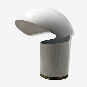 Space age desk lamp in white lacquered metal, 1970