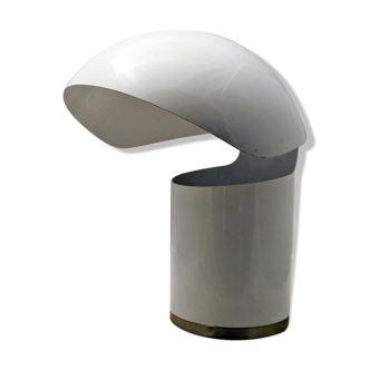 Space age desk lamp in white lacquered metal, 1970
