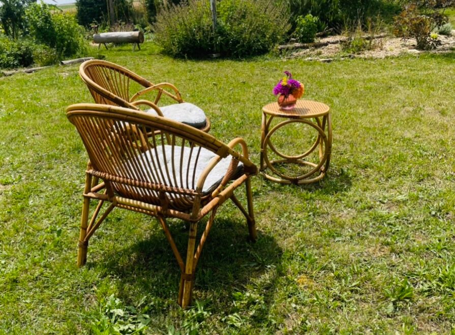 Restored garden furniture