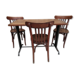 Fischel bistro table and 3 thonet chairs