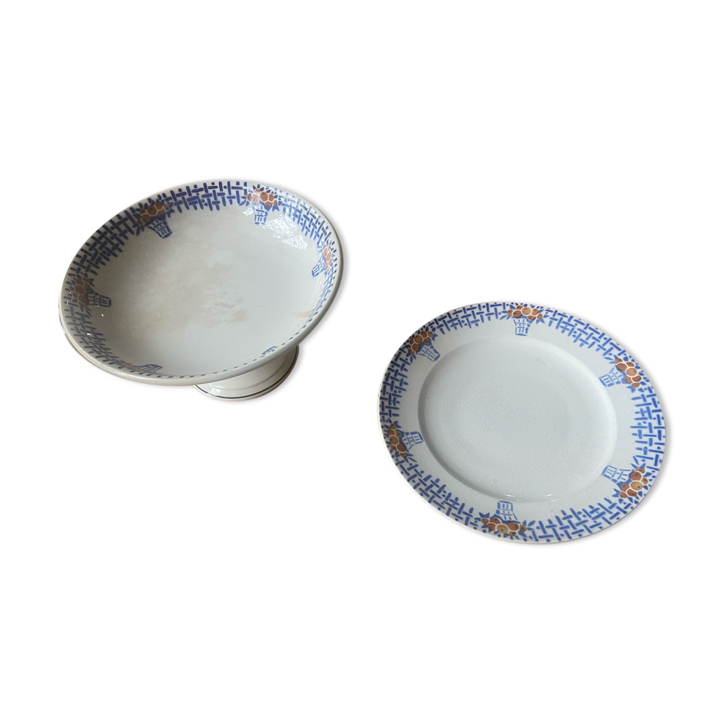 Pair of ceramic cups from St Amand 50s
