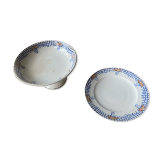 Pair of ceramic cups from St Amand 50s