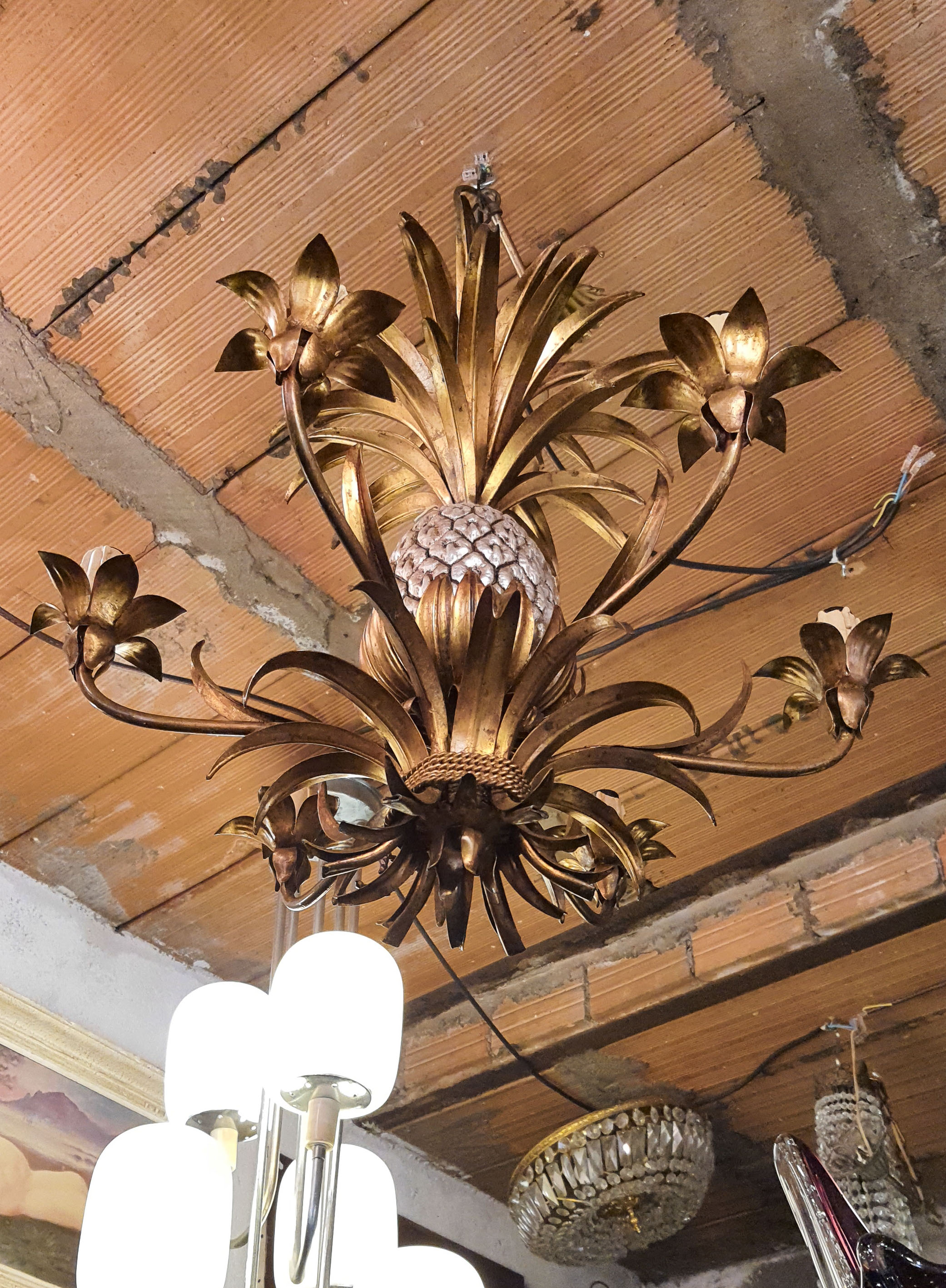 Pineapple Chandelier - Hans Kögl 1970 - Hollywood Regency